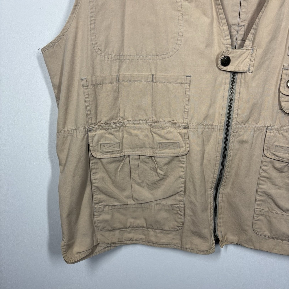 VTG Royal Robbins Mens Outdoor Utility Vest Size XL Khaki Fishing Hunting Field - Picture 5 of 13